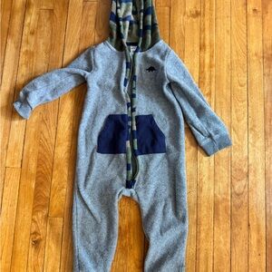 Cozy Gray and Blue Kids One Piece